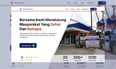 indonesian drug store landing page design drug store healthy website indonesia landing page web website