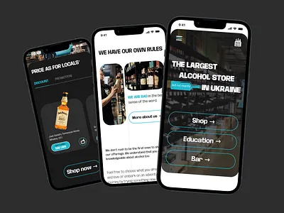 Bad Boy website - main page adaptive version adaptive vertion alcohol store app design graphic design home page main page mobile online shopping store typography ui ux webdesign website