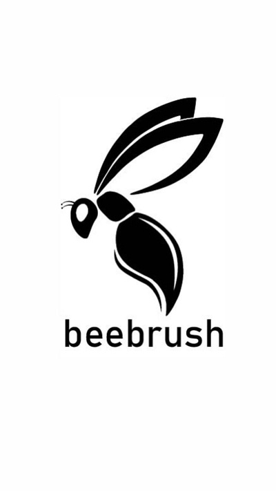 BeeBrush Logo design illustration logo vector