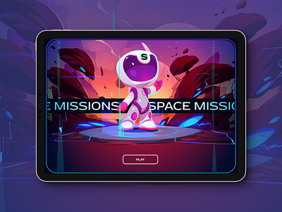 Space Missions - platformer game 3d design game game design get started graphic design home page illustration page platformer game space ui ux website