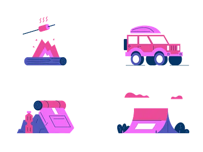 Travel illustrations branding design graphic design illustration illustrator ui