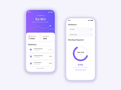 Fintech App Modern UI branding design fintech app design latest design redesign ui uiux vector