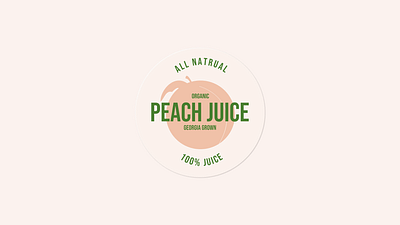 Badge - Juice 100 all natrual badge dailyui georgia juice label organic peach ui uidesign