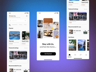 Hotel Booking App UI app ui design graphic design ui uiux