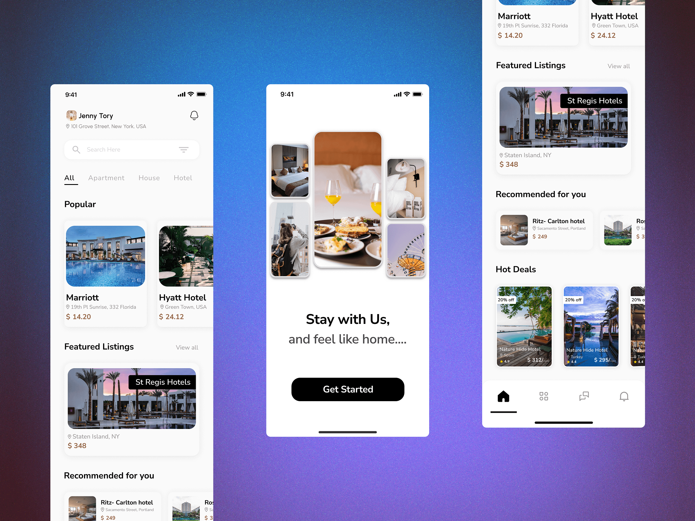 Hotel Booking App UI by Akash Singh on Dribbble