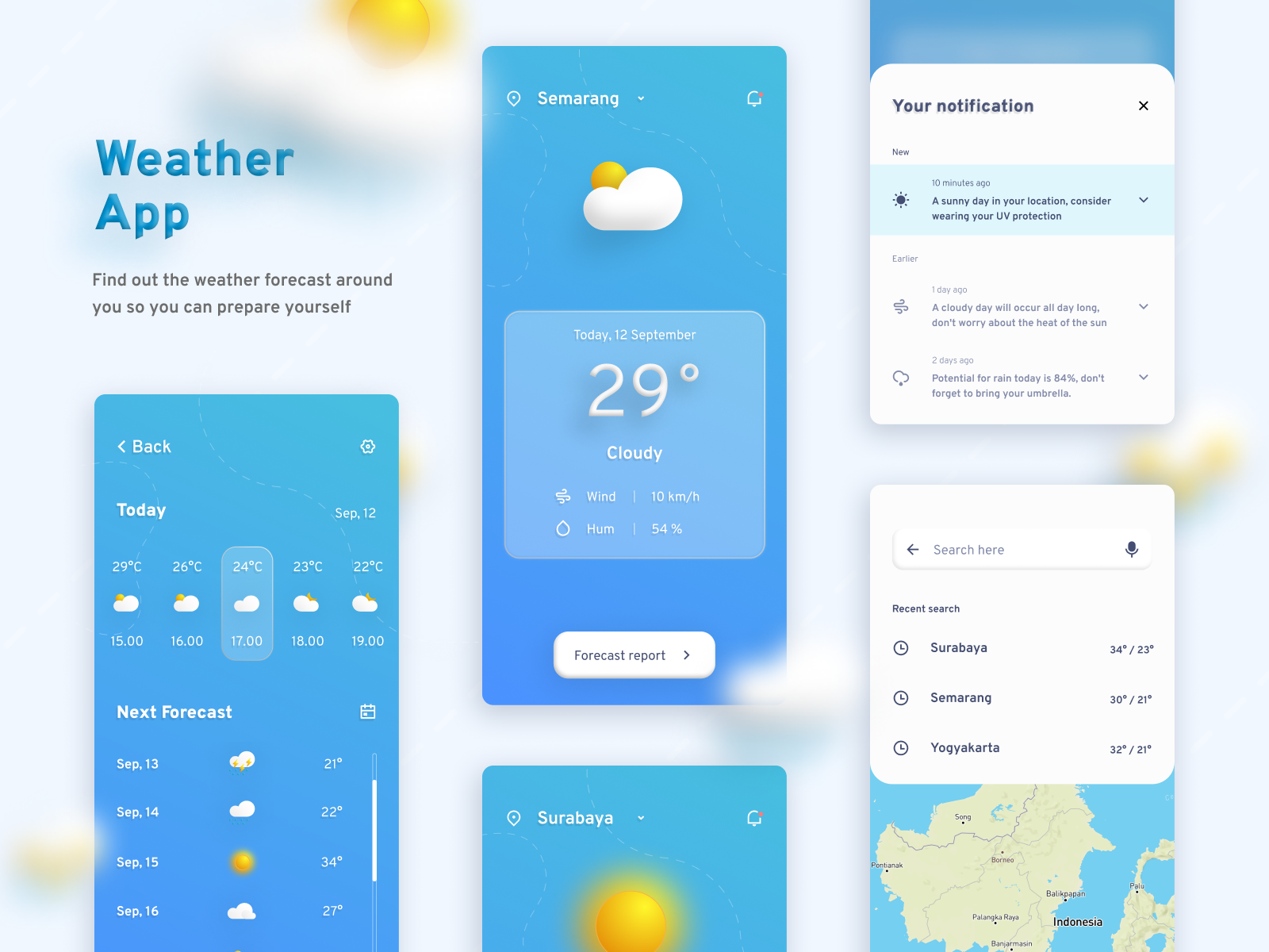 ClimeCast Pro: Modern Weather Forecast App UI Design Real-Time by ...