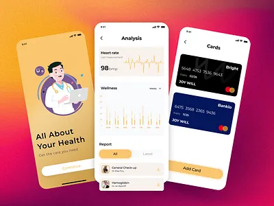 Healthcare App UI/UX app ui design graphic design ui uiux