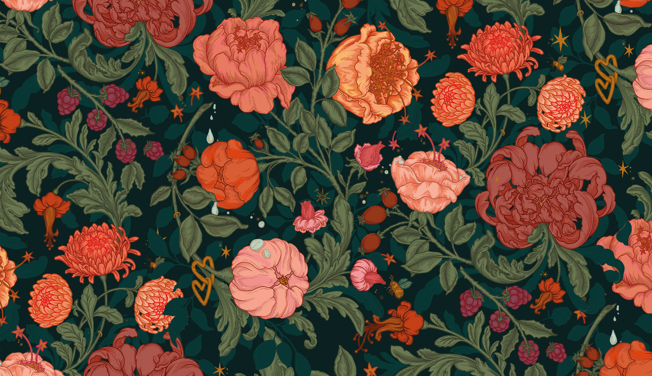 Floral Blooms botanical digital floral flowers folioart illustration pattern design swindler swindler