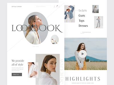 Style Crew - Clothing Website blue clothing design e commerce fashion fashion product fashion store fashion style fashion trend figma landing page lifestyle loop minimal shop typography ui ux uiux web design website