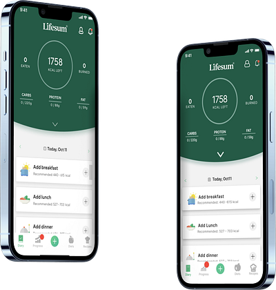 Design Lifesum Mobile Screen app branding design graphic design illustration logo typography ui ux vector