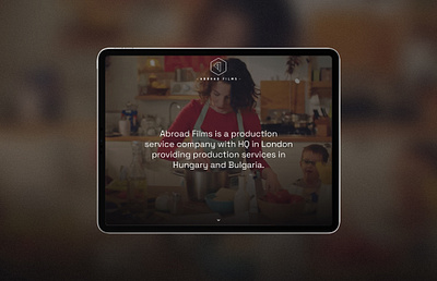 Abroad Films - Production Company Website UI/UX craft cms film company filmmakers production company ui web design website