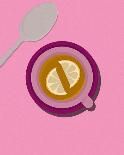 Life and Lemons digital art flat illustration graphic design illustrator lemons procreate procreate illustration tea