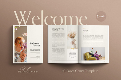 Client Welcome Packet Canva Template #1 app branding design graphic design illustration logo typography ui ux vector