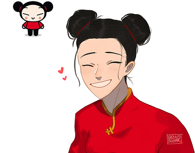 Pucca in My Style fanart illustration