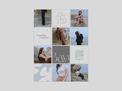 Instagram grid design aesthetic cloth design graphic design instagram marketing minimalism nature pastel sea smm soft visual