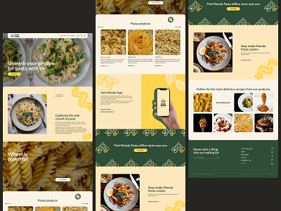 Pasta Mondo - Landing Page agency colours design food interface main page minimal site trend typo typography ui ui design ux web web marketing web site