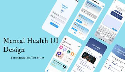 Mental Health App UI Design graphic design mental mental health monitoring app ui