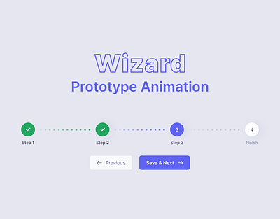 Clickable Wizard Prototype Animation Design adobe xd animation clickable animation design interaction lottiefiles prototype smart animate ui design ui ux ux design wizard wizard animation