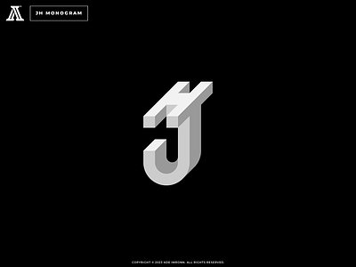 JH MONOGRAM 3d design hj icon isometric jh letter lettering logo logomark mark monogram typography
