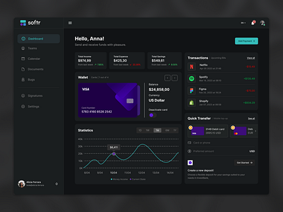 Personal Finance Dashboard app branding dark dashboard design minimal research ui uidesign ux webapp
