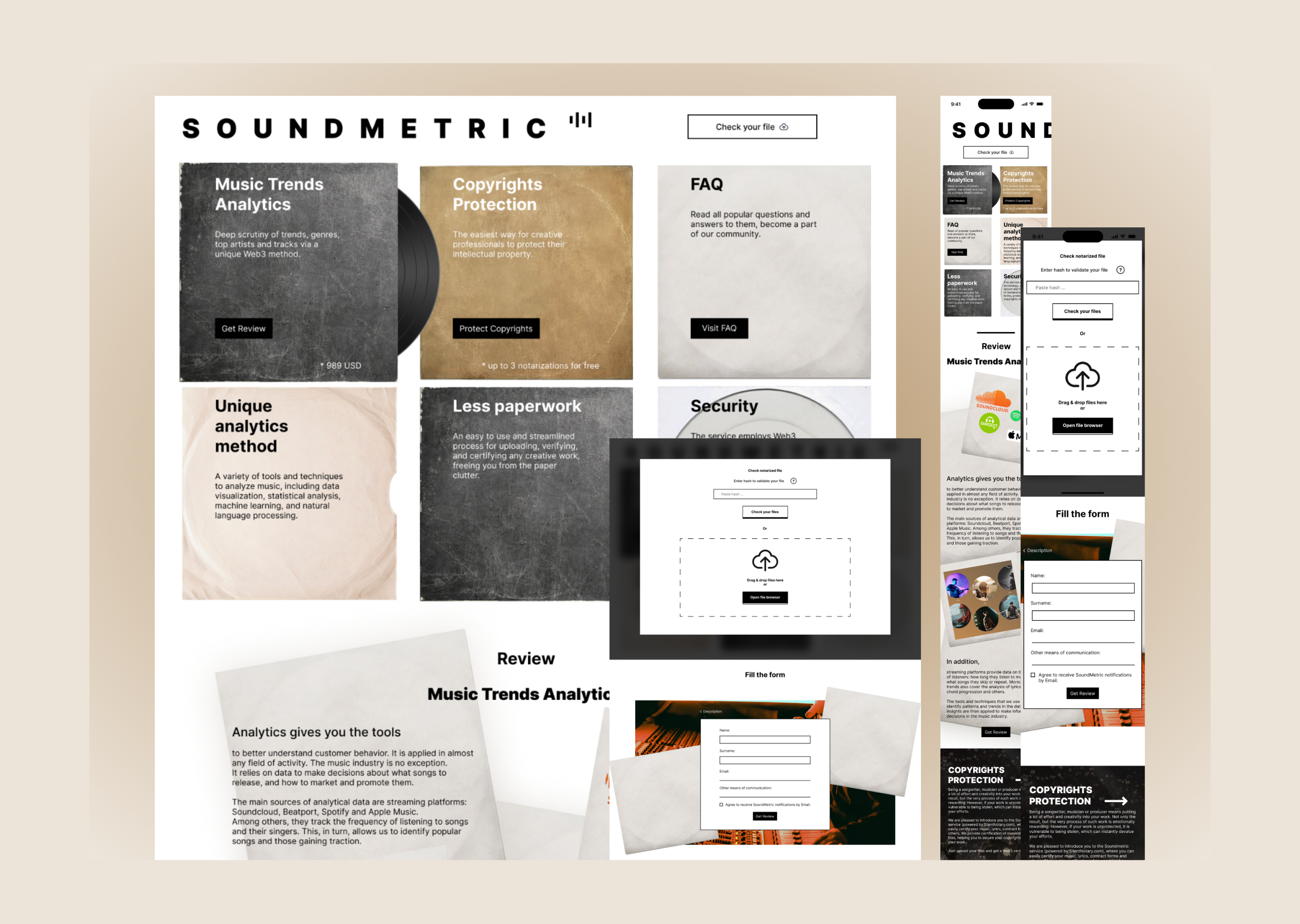 SoundMetric - sounds certification service art branding design graphic design icon illustration logo ui vector web