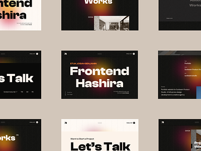 Frontend Hashira portfolio art direction portfolio ui interaction website