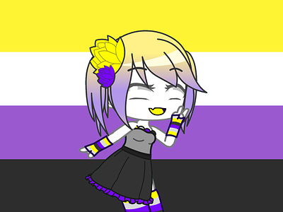 Pride Month 2023: Non-Binary Amaris amaris gacha gacha club gay homosexual ibispaint ibispaint x non binary non binary amaris pride pride month pride month 2023 queer