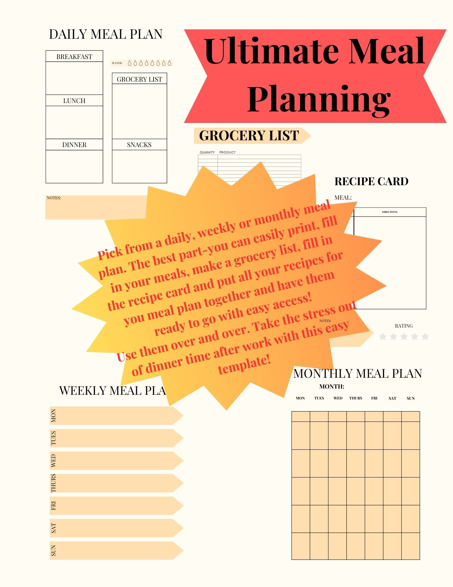 Meal Plan Template by KELI on Dribbble Meal Plan Template by KELI on Dribbble