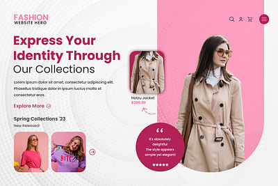 Fashion Website Hero Section UI design fashion store fashion store ui design fashion website hero section ui hero section design hero section ui ui ui design