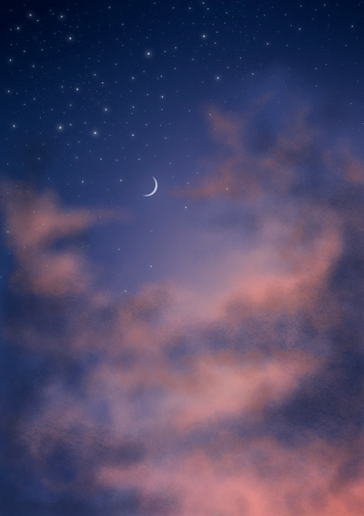Sky Illustrations ✨ Made with Procreate art dream illustration night procreate sky stars sunset
