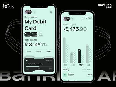 Mobile Banking App - FinTech animation app app design awe bank app banking app design finance finance app ios mobile app mobile banking ui wallet app