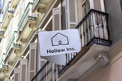Hollow Inc. affordable homes branding design ema ema. graphic design home illustration logo