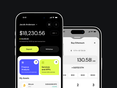 Crypto Wallet App app crypto design ui ux