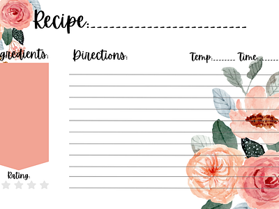 Pink Floral Template