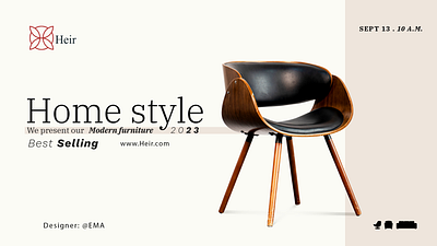 Heir branding chair logo design ema ema. furniture furniture logo graphic design home home logo illustration logo logo design