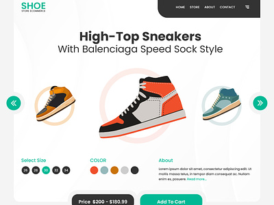 Shoe Store eCommerce Header UI design online store header ui shoe store design shoe store header ui shoe store ui design ui ui design ui design for online store