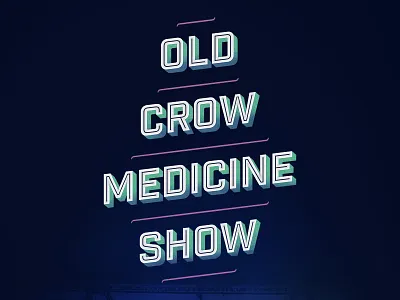 Old Crow Lockup americana band bluegrass concert country inline jackson lettering lockup music old crow poster type treatment typography vintage wordmark wyoming