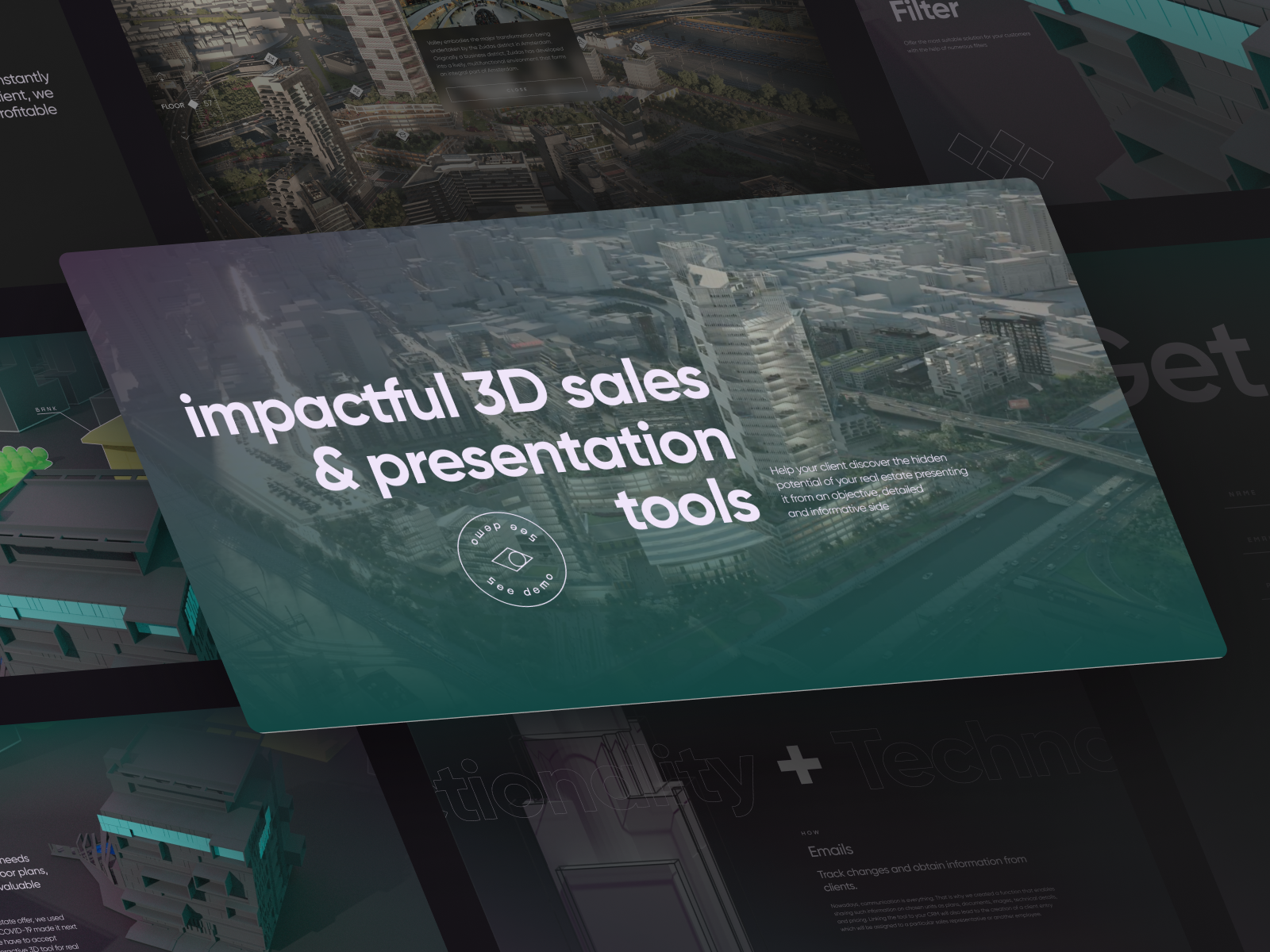 Archimatika Concept animation for the Website with 3D 3d animation architect branding design developer interface animation modern design motion graphics presentation ui website