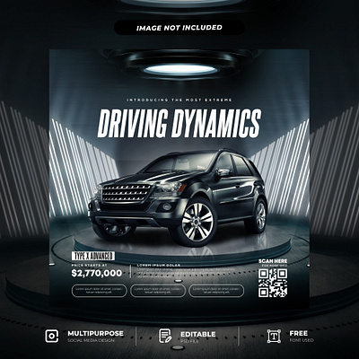 PSD SUV Car with Modern Style Social Media Template digitaldesign.