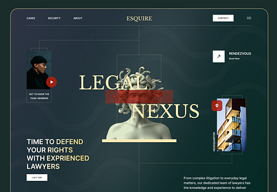 ESQUIRE - Homepage Sketch dailyui design graphic design homepage law logo minimal ui ux web web design