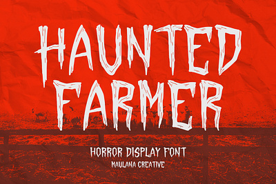 Haunted Farmer Horror Display Font animation beauty font branding brush font font fonts graphic design handmade font horror font maulana creative lettering font logo modern font nostalgic typeface vintage font