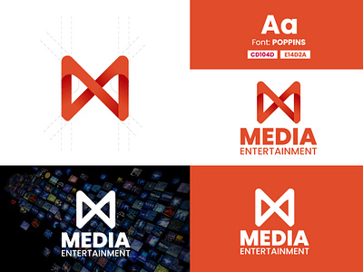 Modern logo design media logo
