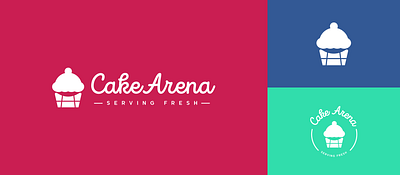 Cake Arena-02 brand identity branding cake cake logo design graphic design identity illustration logo