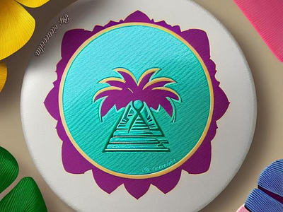Tiki - Logo branding cicacecilia coconut design graphic design illustration logo round tiki tree