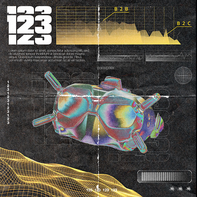 123 album cover album design cyberpunk design graphic design layout design poster design
