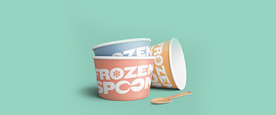 Frozen Spoon-04 branding design graphic design ice cream ice cream logo identity illustration logo vector