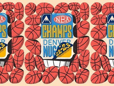 Denver Nuggets all the pretty colors basketball champions denver nuggets illustration mcdonalds nathan walker nba sauce texture