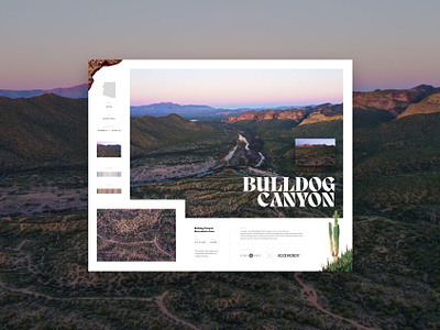 Bulldog Canyon Poster arizona desert design drone grid grid layout imagery mockup poster remote travel video visual visual design