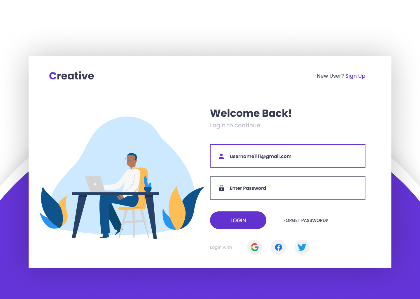 Login Screen UI design by Jenil Raval on Dribbble