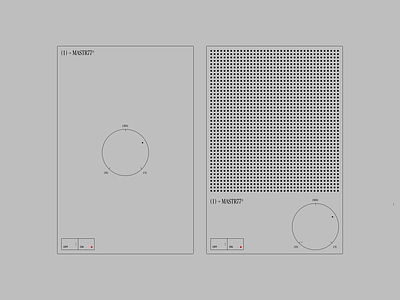 MASTR77® interface knob minimal pattern product radio ui